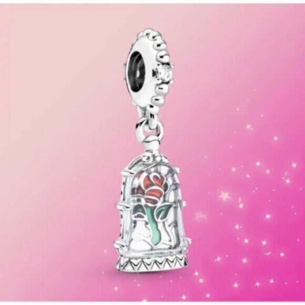 PANDORA Disney Beauty and the Beast Rose Charm
